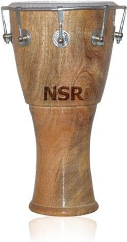 NSR Traders NSR DJEMBE 8 INCH CLEAR Nut & Bolts Dholak(Multicolor)