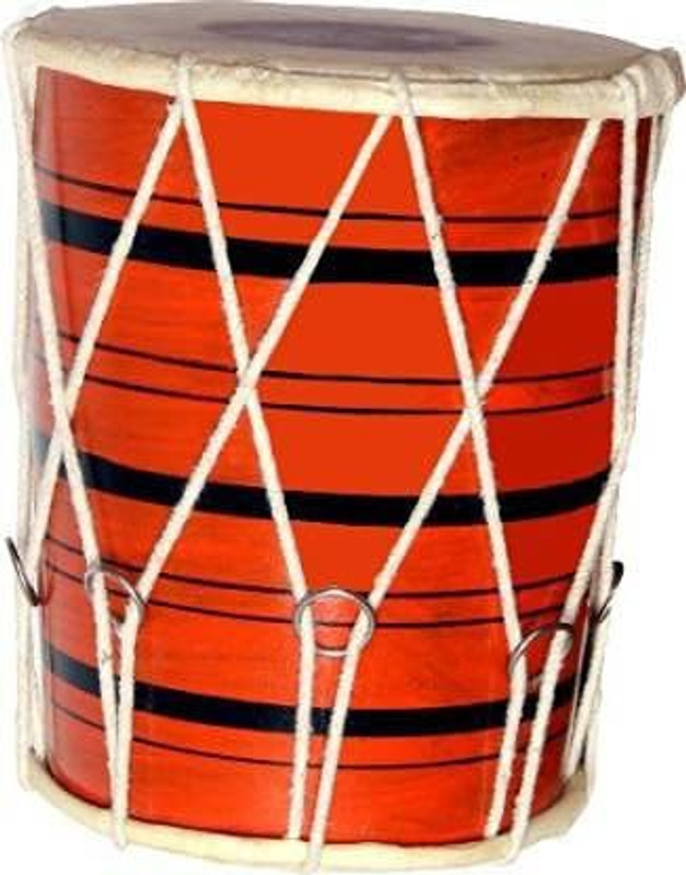 KHALSA MUSICAL Child-01 Rope & Rings Dholki (Multicolor) Rope & Rings Dholki(Multicolor)