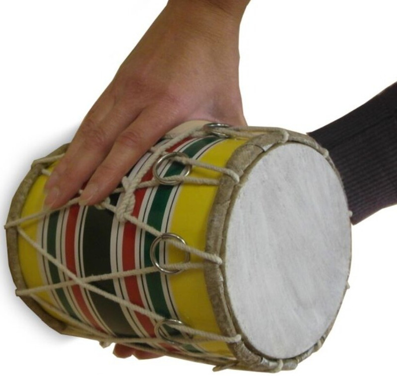 MAGA MART 8 inch Patta Baby Dholki 46 Rope & Rings Dholki(Multicolor)