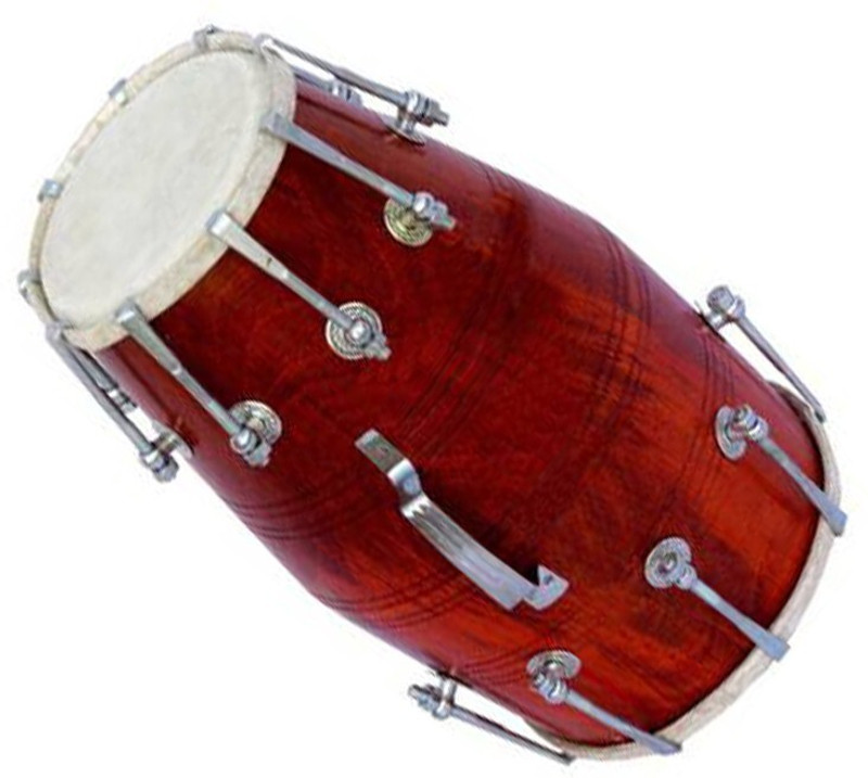 SG MUSICAL Musical SQUARE SHEESHAM 15 Nut & Bolts Dholak(Multicolor)