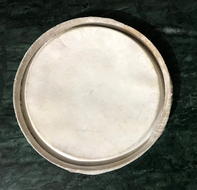 Tantu dholak pudi or head 5.5 inch diameter for roap and Nut & Bolts Dholak(White)