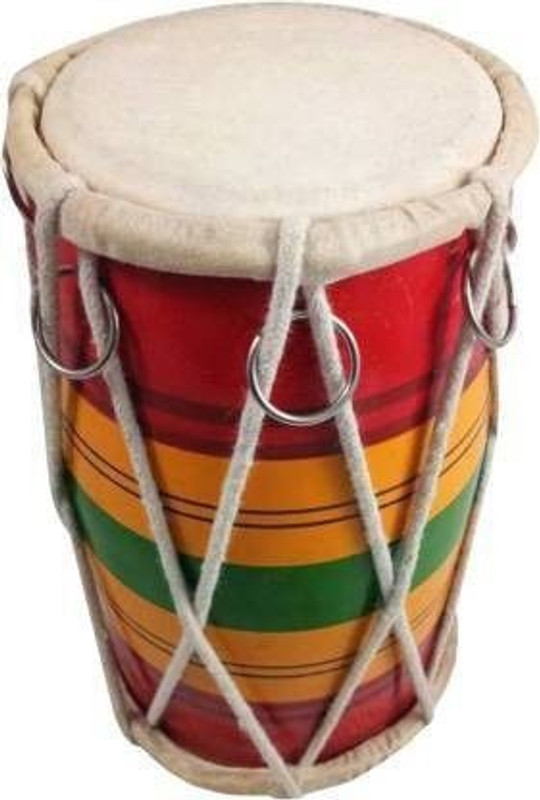 AMROHA ENT )8 inch patta baby dholki 01 Rope & Rings Dholki (Multicolor)kk5 FK-33 Rope & Rings Dholak(Multicolor)