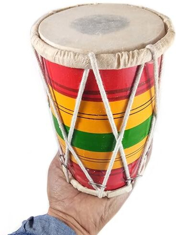 MAGA MART baby0123 Rope & Rings Dholak (Multicolor) Rope & Rings Dholki(Multicolor)