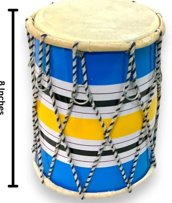 BestBrother 8'' Baby 61 Rope & Rings Dholki(Multicolor)