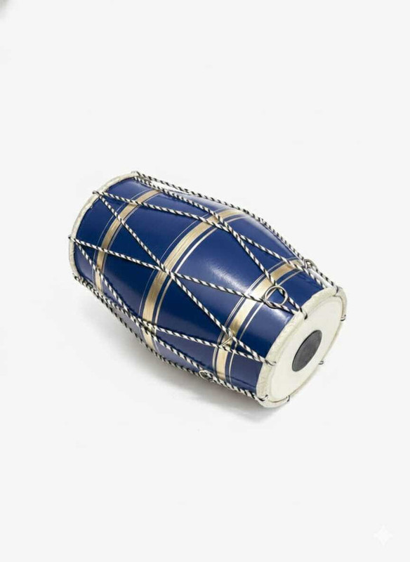LAGIT PLASTIC DHOLAK 12 inch for kids play & pooja Rope & Rings Dholak(Blue)