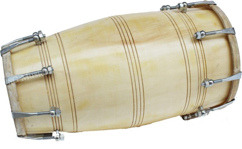 SG MUSICAL Nut/Bolt Natural Wood Bolt Tuned - Wedding Dholki Nut & Bolts Dholak(Beige)