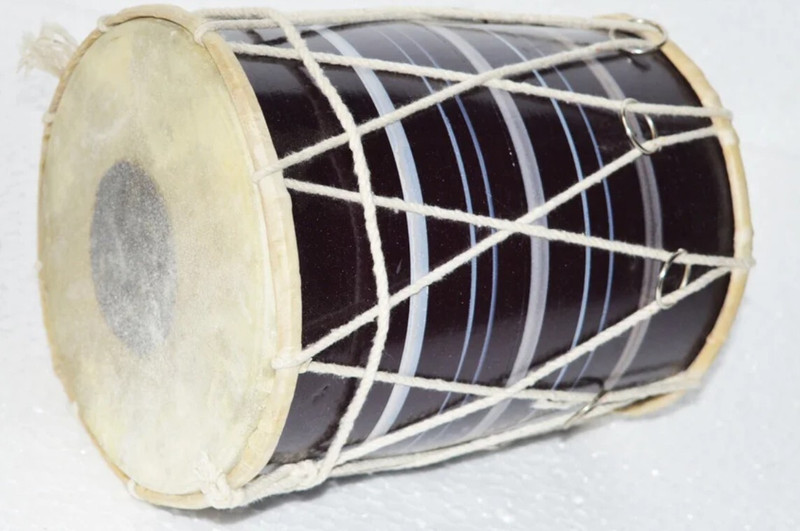 KHALSA MUSICAL Baby Dholak 148 Rope & Rings Dholki(Multicolor)