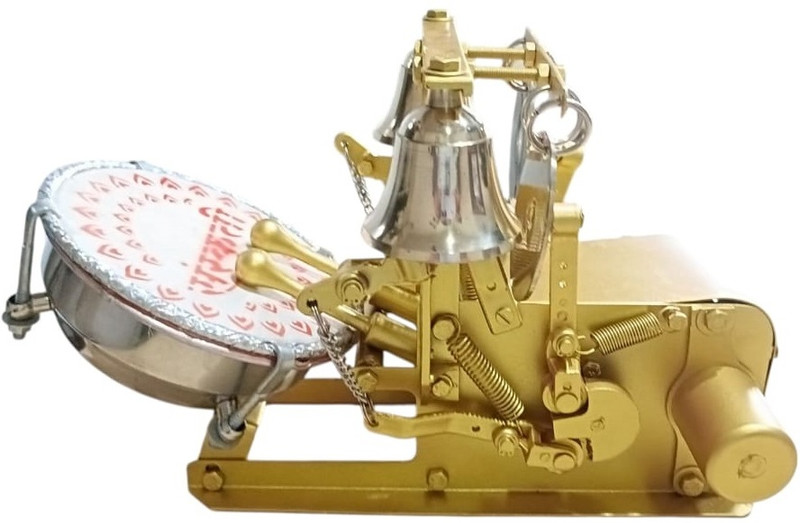 Sanskruti Chul Small Size Electric Aarti Machine For Small Temple And Home Nut & Bolts Dholak(Gold)