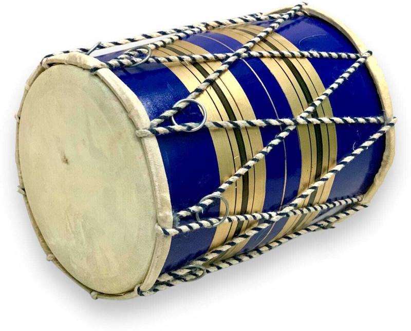 Hoorain Traders Indian Musical Instrument Sparkel Green 8 inches Rope & Rings Dholak(Green)