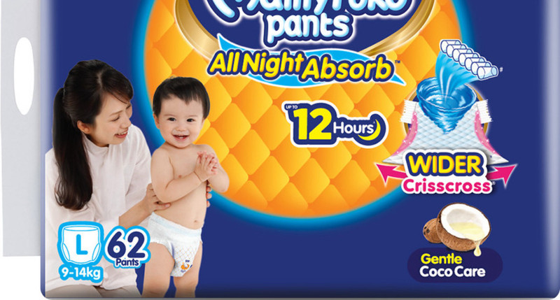 THE BLACK TECH Pants All Night Absorb,Coco Care & 12hr Leakage Protection - L (62 Pieces) Diaper Bag Dispenser(62 Bags)