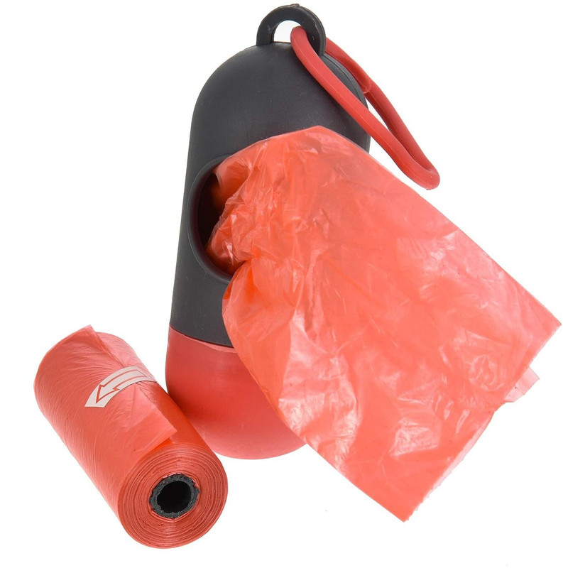 Queue Hygienic Diaper Disposal Bag Dispenser + 2 Garbage Bag Rolls 1(Black red)