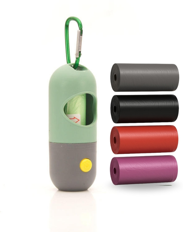 Amso Baby Disposable Diaper Bags with LED Flesh Light (1 Capsul and 4 Roll)(Green)