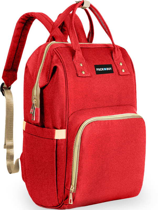 PackNBuy Stylish Premium Multi Purpose Diaper Bag for Mothers Mom Travel Backpack Diaper Bags for Babies(Red)