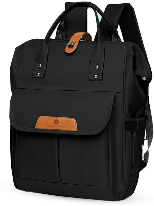 StarAndDaisy Bag Backpack for Mother/Baby Changing Bag with Bottle Holder, Large Capacity, or Baby Diaper Bag-Mother Travelling & Maternity essentials- mother bag for baby(Ultima Black)