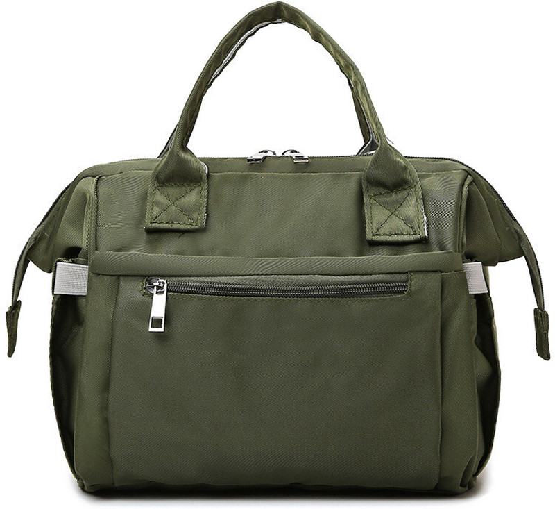 HANDCUFFS Diaper Tote Bag Leather Mummy Bags Waterproof Travel Nappy Totes Baby Care Bag Diaper Bag(Green)