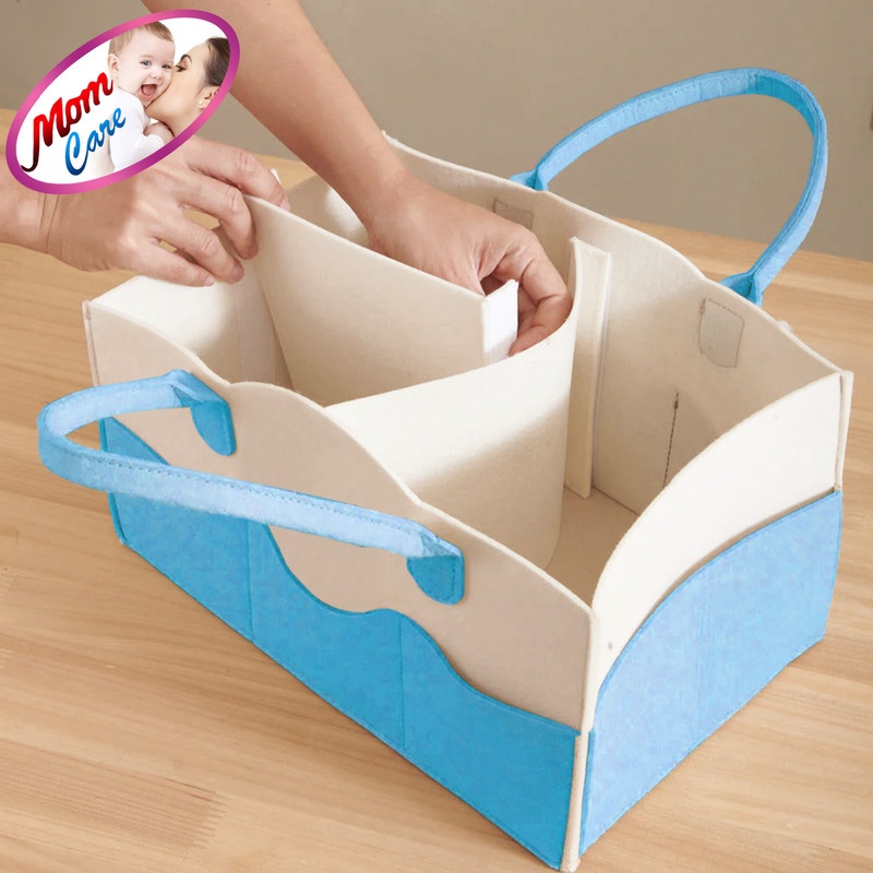 MOM CARES Baby Diaper Storage Organizer Nappies Bag For Mother Stylish Storage Bag Diaper Bag(Blue)