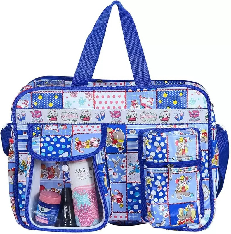 S K Bright Waterproof Diaper Bag/Mother Bags with Two Side Pocket for Carry Mother bag(Blue)