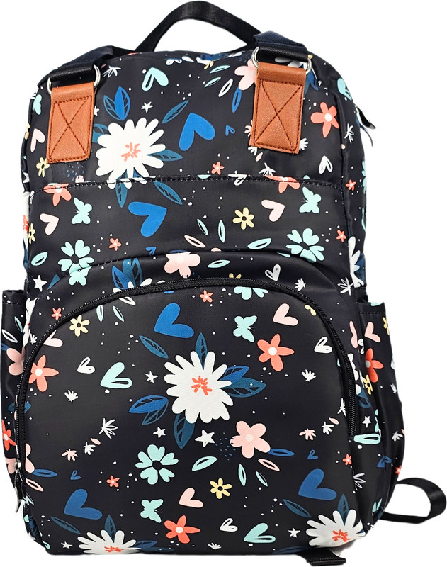 chadu Stylish Baby Diaper Bag Backpack - Durable Polyester Organizer for Mothers Normal(Black)