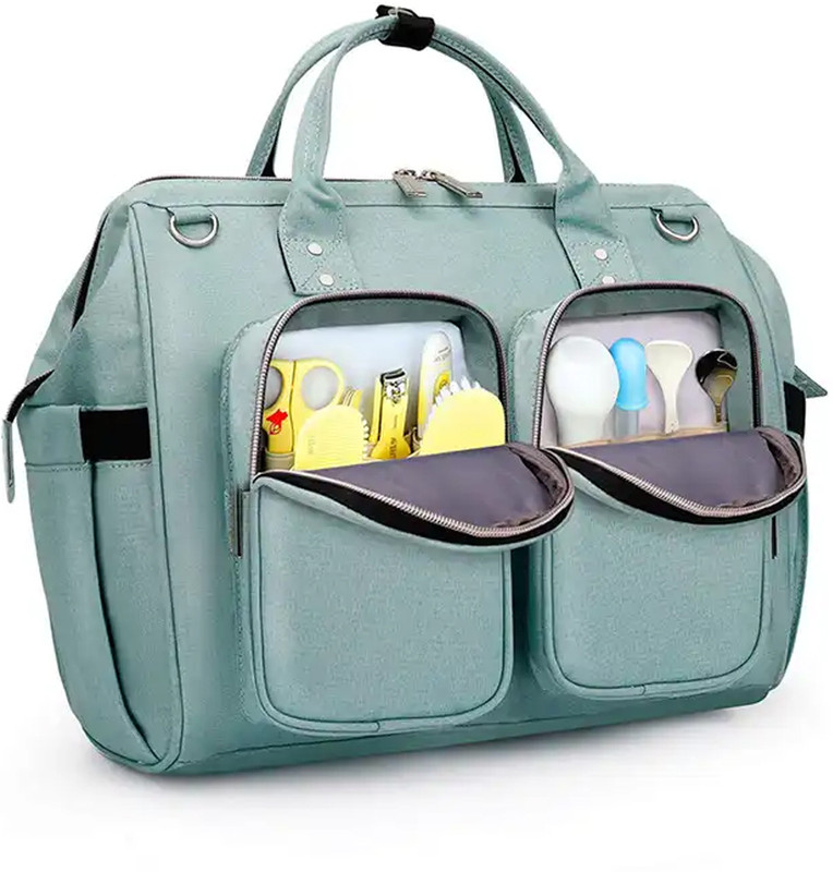 Chinmay Kids Waterproof Travel Large Nylon Designer Shoulder Nappy Mommy Bag Diaper Bag(Green)