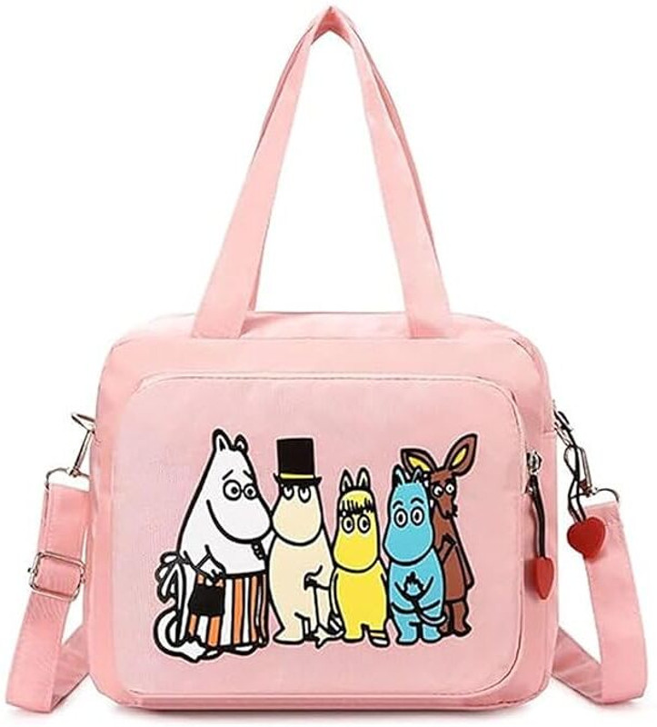 Netizen Maternity Cross Body Bags with Zipper Closure Lightweight Hand-Carry Totes Diaper Bag Mummy Tote(Light Pink)