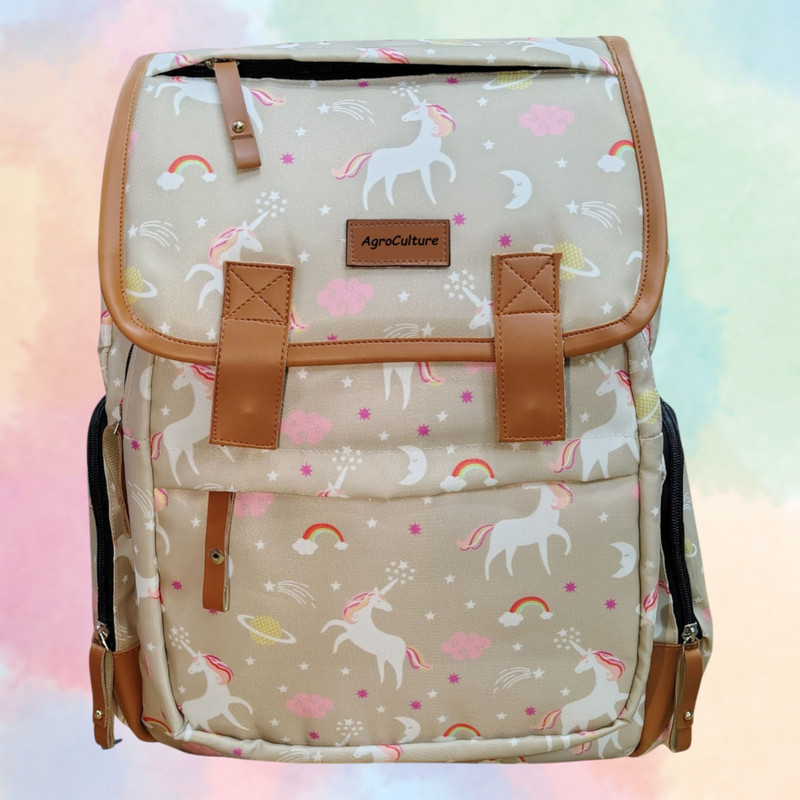 AgroCulture 2-in-1 Premium Laptop & Baby Essential Diaper Bag Travelling Bag for working mom Baby Diaper Backpack(Grey)