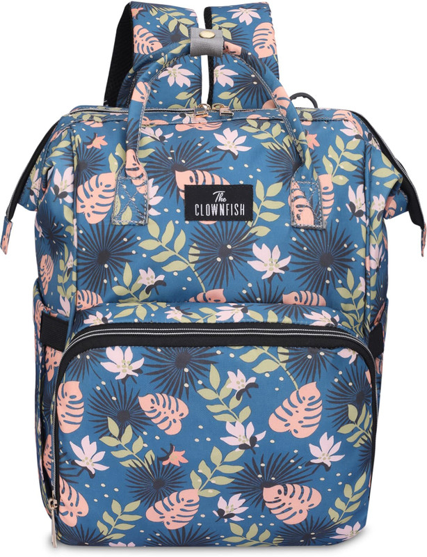 The CLOWNFISH Baby On Board Series Bag For Baby Essentials with Bottle Organizer & Pocket Diaper Bag(Cerulean Blue)