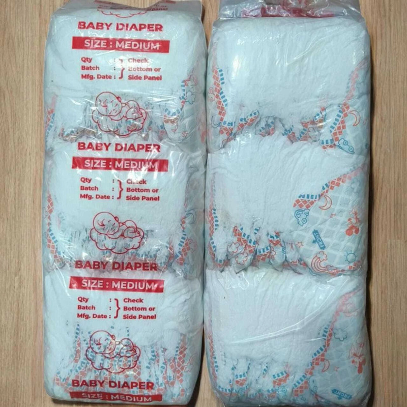 MITHILA Designer Mosaic MEDIUM 75 PIC DIAPER DIAPER(White)