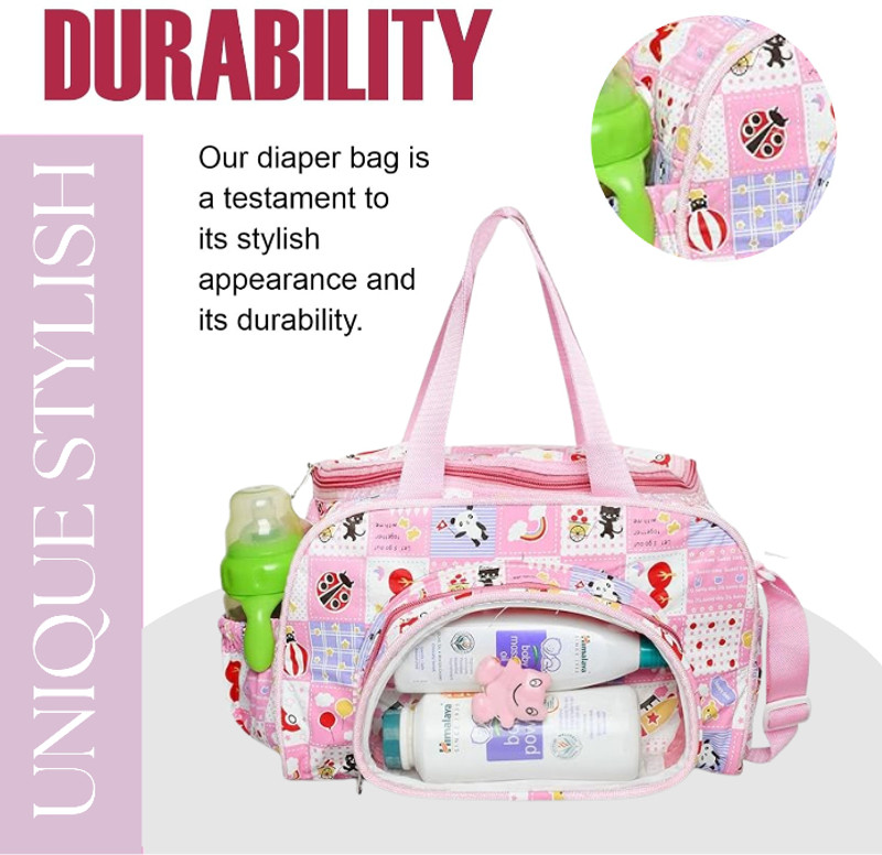KD BAGS Cherry Pink Baby Diaper Bag Diaper Bag(Pink)