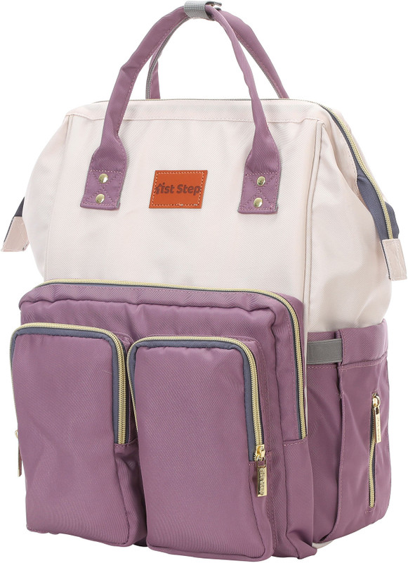 1st Step Smart, Multi-Functional Waterproof Handbag with Shoulder Strap for Mother Travel Backpack Diaper Bag(Purple 1)