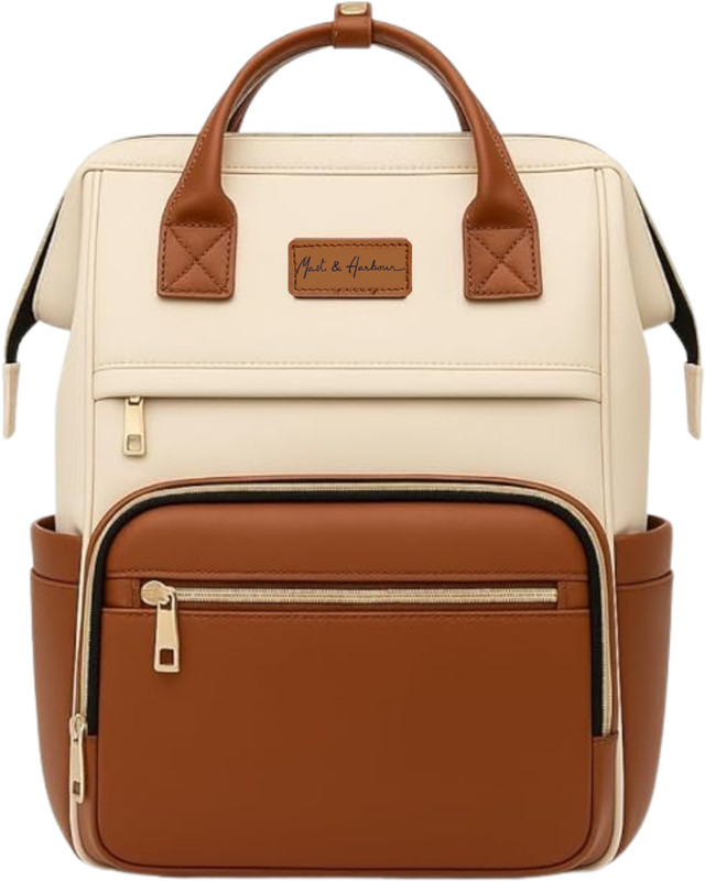 Mast & Harbour Premium Maternity Baby Diaper Bag Diaper Backpack(Cream, Tan)