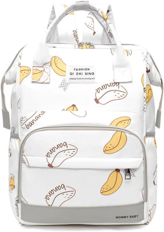 RIANZ Waterproof Baby Diaper Bag Large Backpack For Girls & Boys, Multi-Functional Diaper Bag(White)