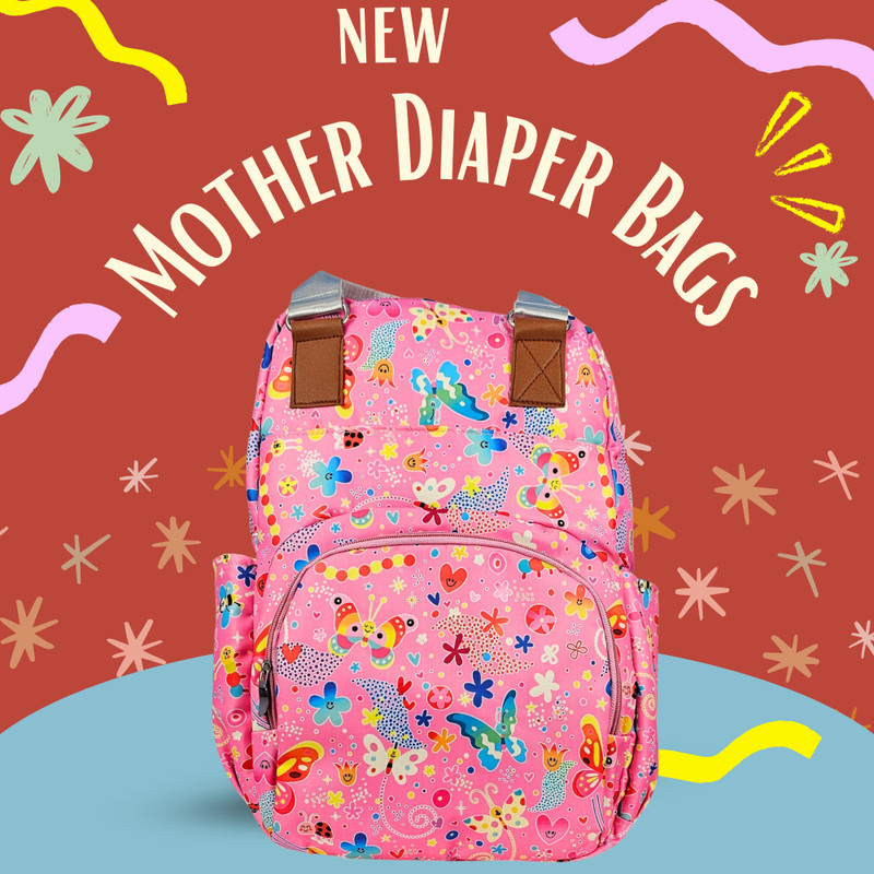 chadu Diaper Bag Backpack - Large Capacity Multi-Pocket Baby Mother Bags for Parents Normal(Pink)