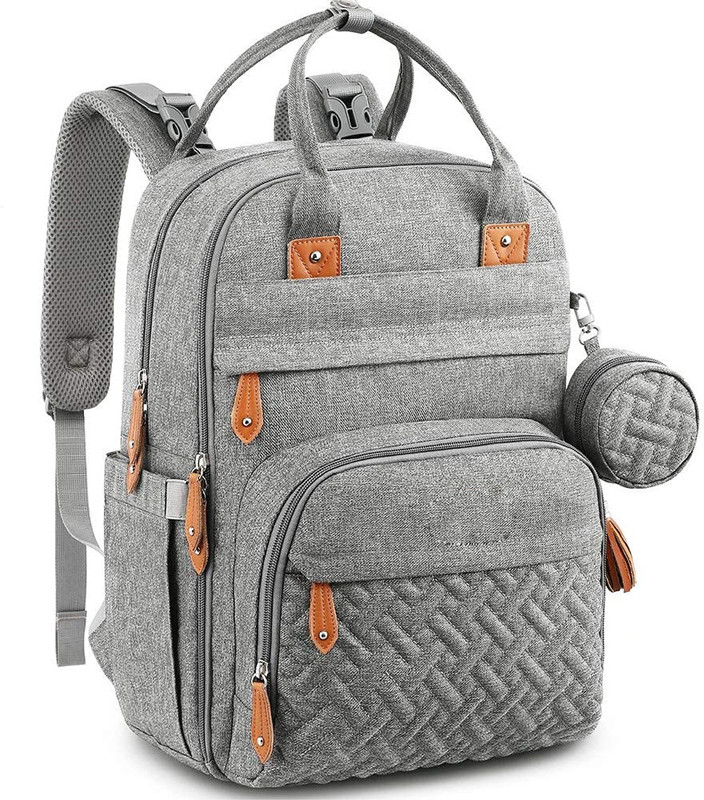 IndiRocks Diaper Bag, Mummy Bag With USB Charging Port Diaper Bag Maternity Backpack Diaper Bag(Grey)