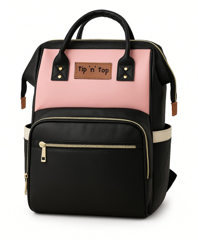 Tip 'n' Top Premium Maternity Baby Travelling Bag Stylish, Spacious Baby Backpack Diaper Bag(Pink and Black)