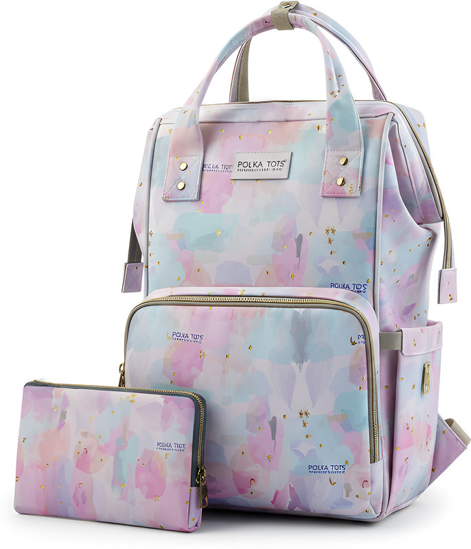 POLKA TOTS DBPSS405 Messenger Diaper Bag(Tie-Dye)