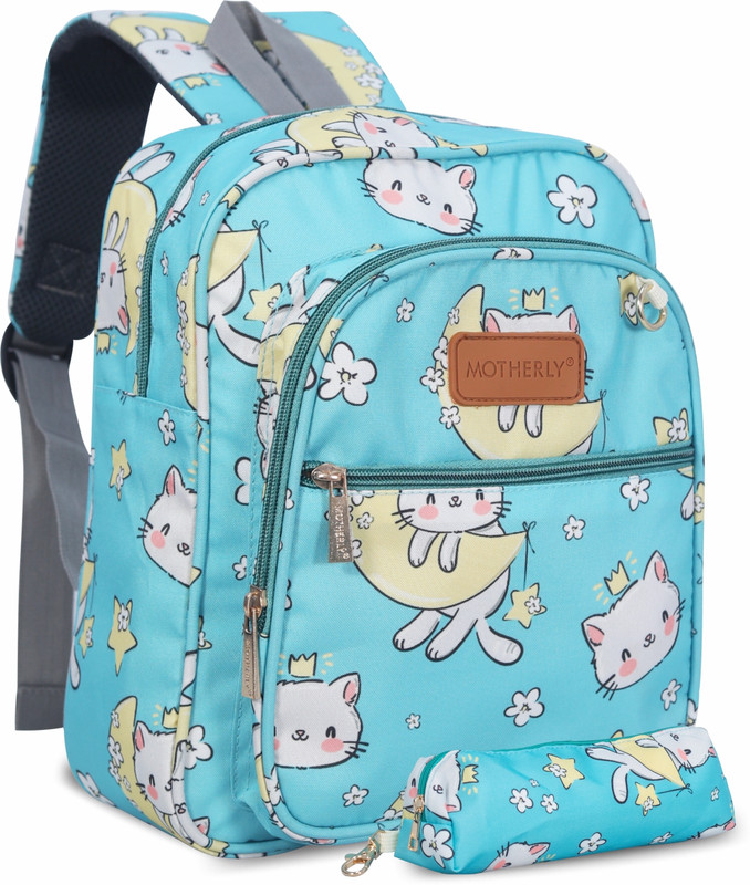 MOTHERLY kid's first school bag for nursery and kindergarten School Bag(Light Blue)