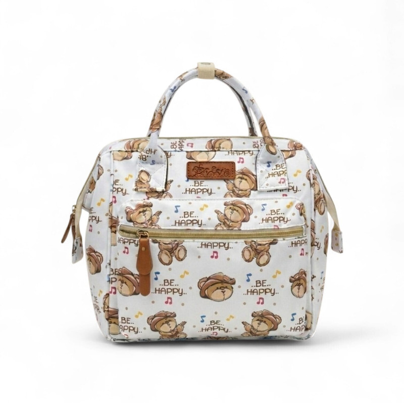 minglekids Handbag Style Diaper Bag Baby Care Purse Stylish Maternity Bag for Travel & Daily Use(Cream Tedy)