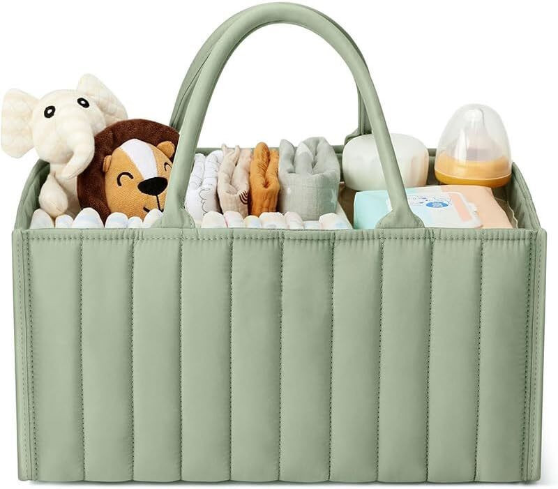 Clefairy Baby Diaper Caddy Organizer,Nursery Storage Basket for Changing Table Baby Diaper Caddy(Multicolor)
