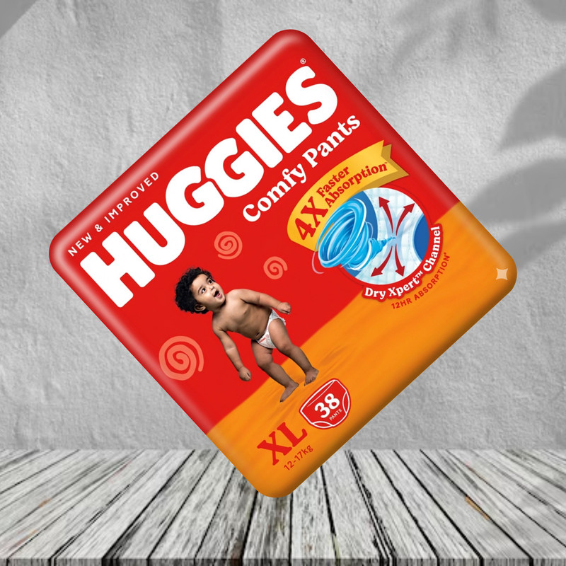 Huggies Fastest Absorbing Diaper - XL(38 Pieces)