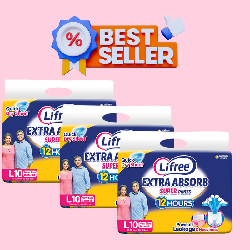 LIFREE LARGE 40 Adult Diapers - L(40 Pieces)