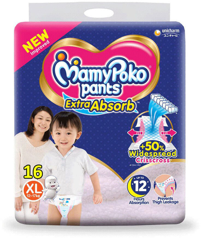 MamyPoko Pants Diaper Extra Large - (16) - XL(16 Pieces)