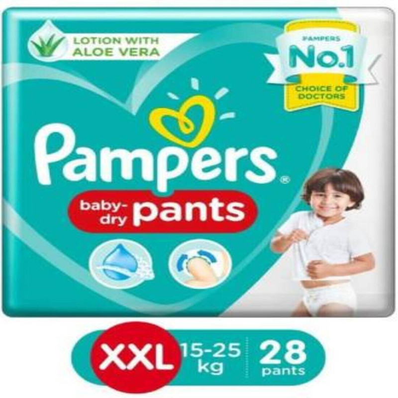 Pampers Diaper Soft Pants Lotion Grap With Aloe Vera - XXL(28 Pieces)