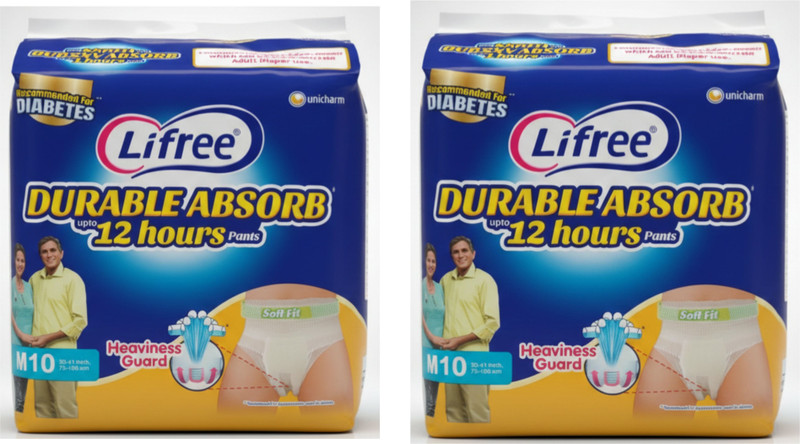 LIFREE Adult Diaper Pants, Extra Absorb - size(M) Adult Diapers - M(10 Pieces)