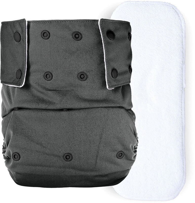 bumberry Reusable Ash Unisex Adult Cloth Pocket Diaper With 4 Layer Wet Free Microfiber Insert - (Adjustable Flap 28-36 Inch Waist) Adult Diapers (Freesize) Adult Diapers - XL