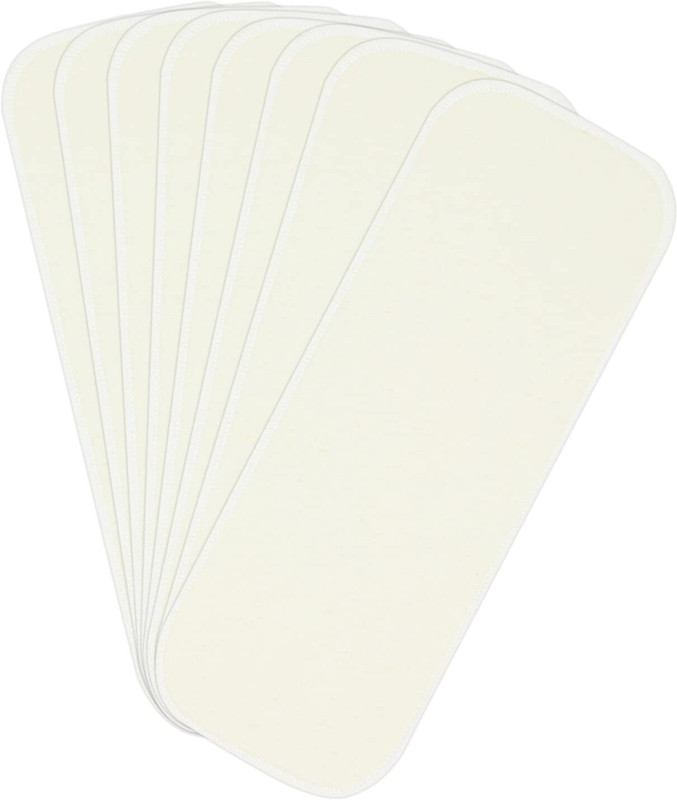 Bembika Washable Unbleached Nappy Inserts for Baby (Set of 8)(Bemboo Hemp- 4 Layer)
