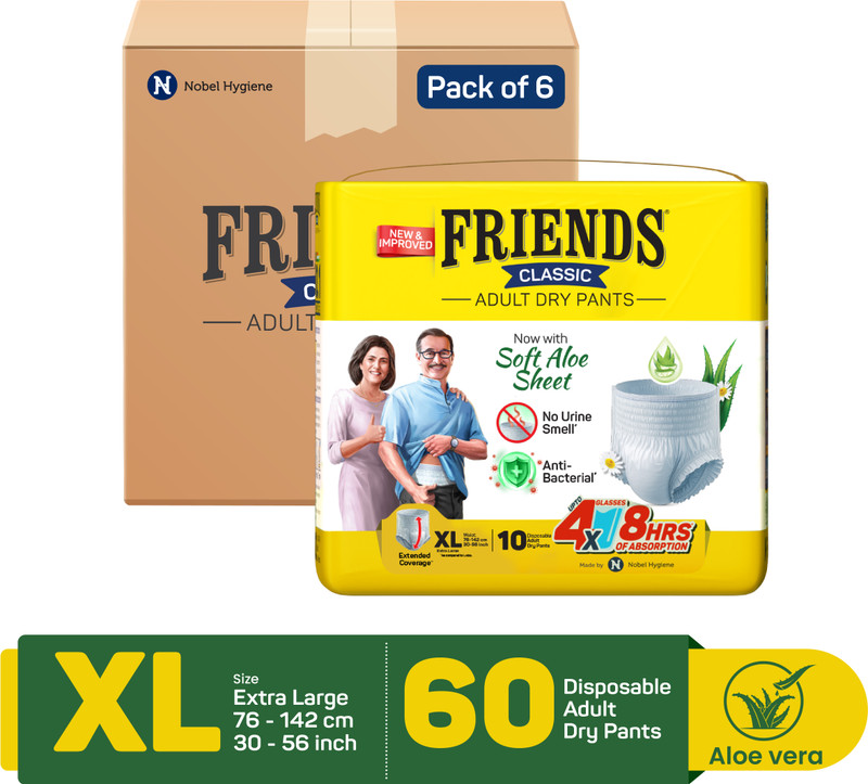 FRIENDS Classic Diaper Pull Ups Pants Adult Diapers - XL(10 Pieces)