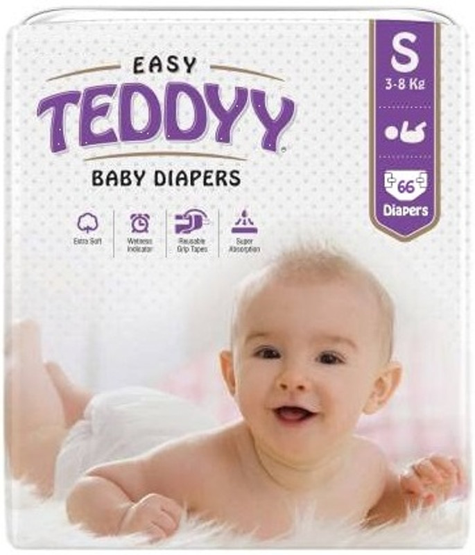 Teddy easy tape diaper - Small (66 pieces) - S(66 Pieces)
