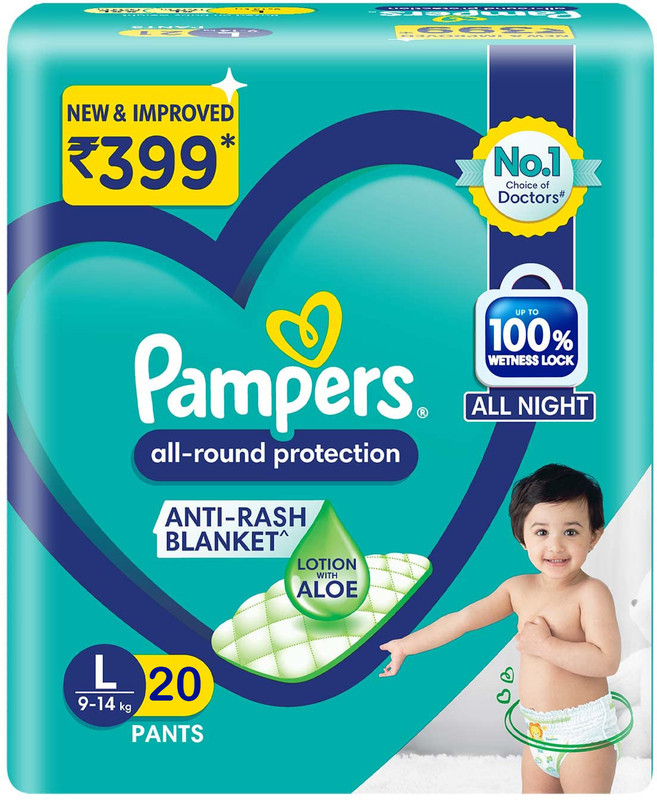 Pampers All round Protection Diaper Pants - L(20 Pieces)