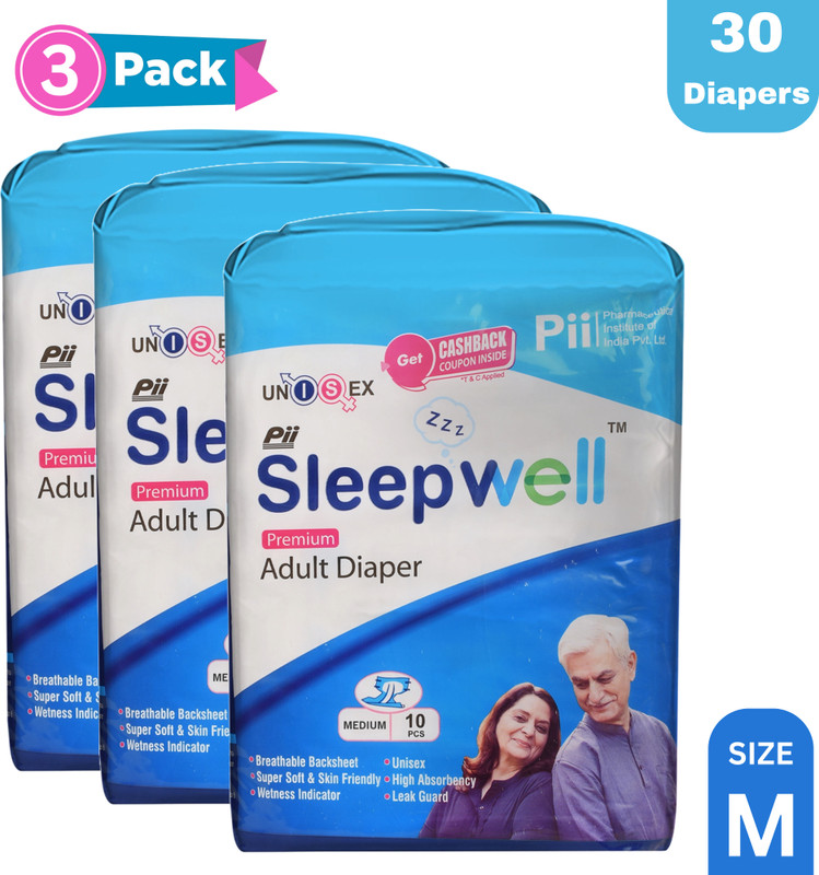 Shields Premium Tape Style | Pack of 1 | Adult Diapers - L(30 Pieces)