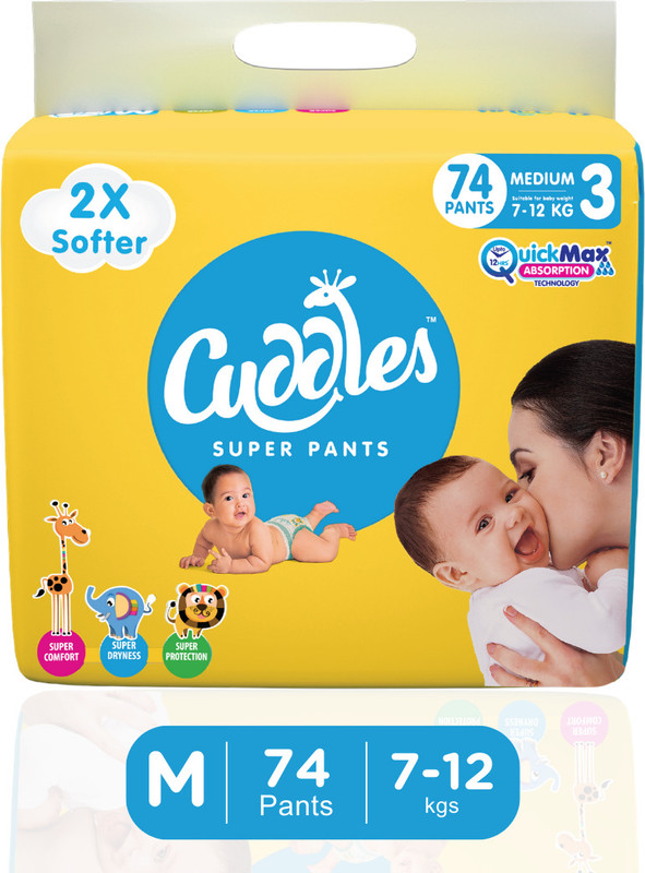 Cuddles - Super Pants Style Diaper - M(74 Pieces)